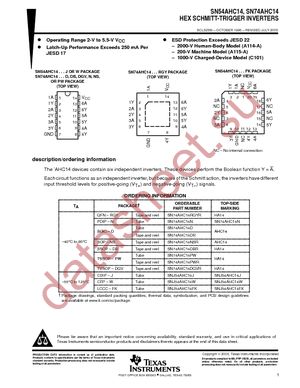 SN74AHC14NSR datasheet  